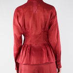Camicia Rosso a maniche lunghe in tela ramié MSTORA 66 MAX MARA STUDIO 