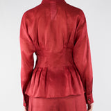 Camicia Rosso a maniche lunghe in tela ramié MSTORA 66 MAX MARA STUDIO 