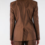 Blazer doppiopetto Marrone in shantung MSTPECCATI 2 MAX MARA STUDIO 