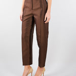 Pantalone Marrone in shantung MSTZINCO 2 MAX MARA STUDIO 