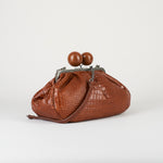Borsa Pasticcino Bag Cuoio medium in pelle con stampa cocco WKAALISSO 1 MAX MARA WEEKEND 