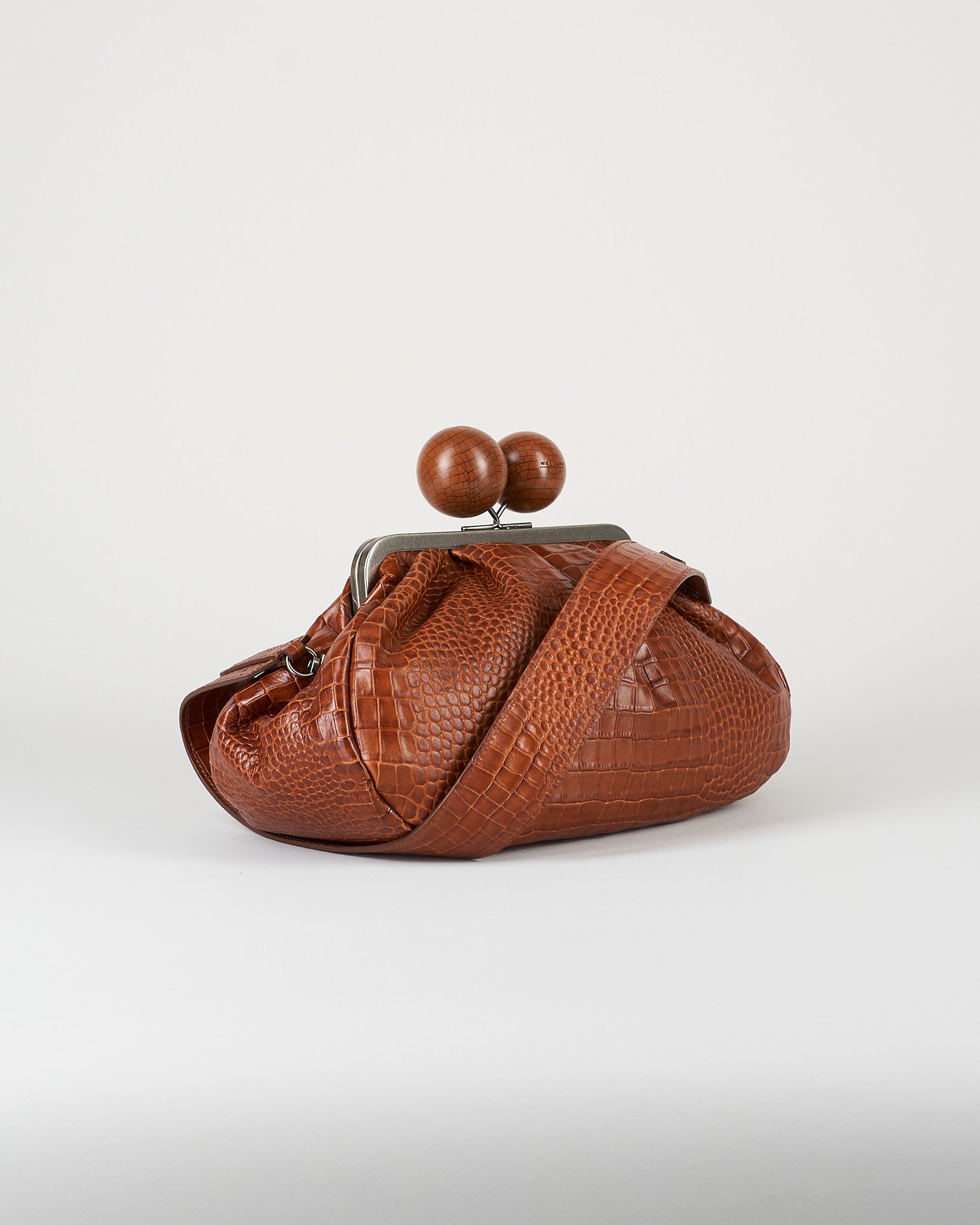 Borsa Pasticcino Bag Cuoio medium in pelle con stampa cocco WKAALISSO 1 MAX MARA WEEKEND 