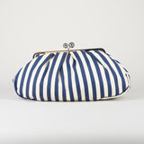Pasticcino Bag Blu-Bianco  large in cotone a righe WKACACHI 3 MAX MARA WEEKEND 