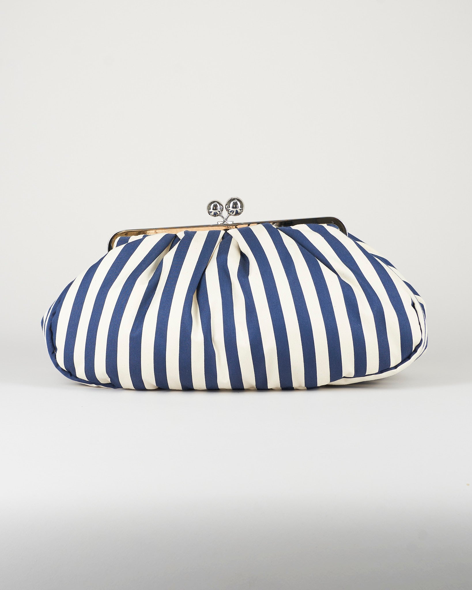 Pasticcino Bag Blu-Bianco  large in cotone a righe WKACACHI 3 MAX MARA WEEKEND 