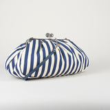Pasticcino Bag Blu-Bianco  large in cotone a righe WKACACHI 3 MAX MARA WEEKEND 