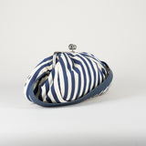 Pasticcino Bag Blu-Bianco  large in cotone a righe WKACACHI 3 MAX MARA WEEKEND 