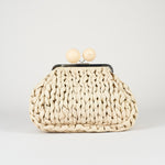 Borsa Pasticcino Bag Panna medium in nappa tricot WKALIBERO 1 MAX MARA WEEKEND 