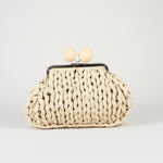 Borsa Pasticcino Bag Panna medium in nappa tricot WKALIBERO 1 MAX MARA WEEKEND 