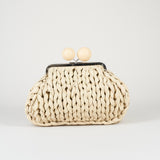 Borsa Pasticcino Bag Panna medium in nappa tricot WKALIBERO 1 MAX MARA WEEKEND 