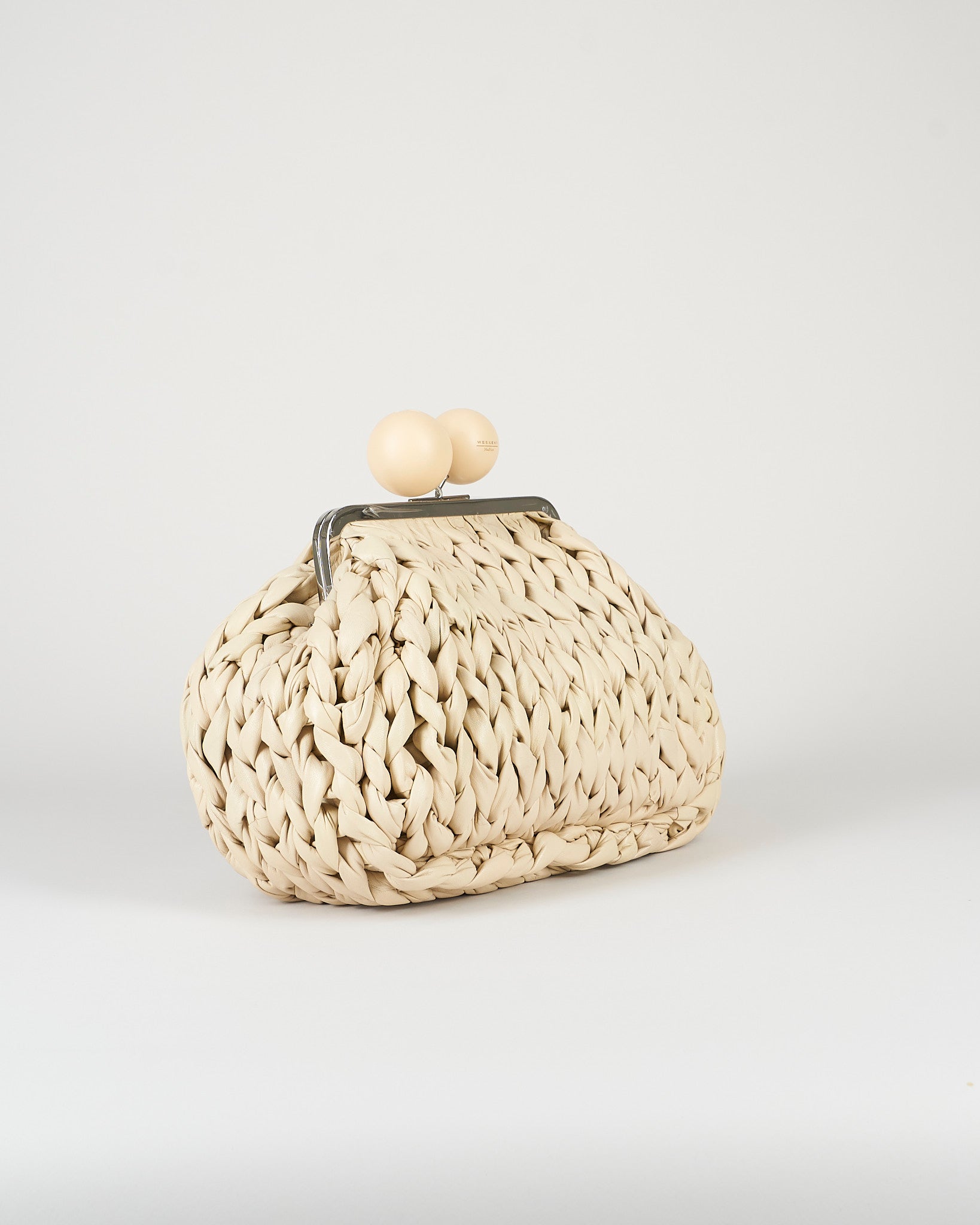 Borsa Pasticcino Bag Panna medium in nappa tricot WKALIBERO 1 MAX MARA WEEKEND 