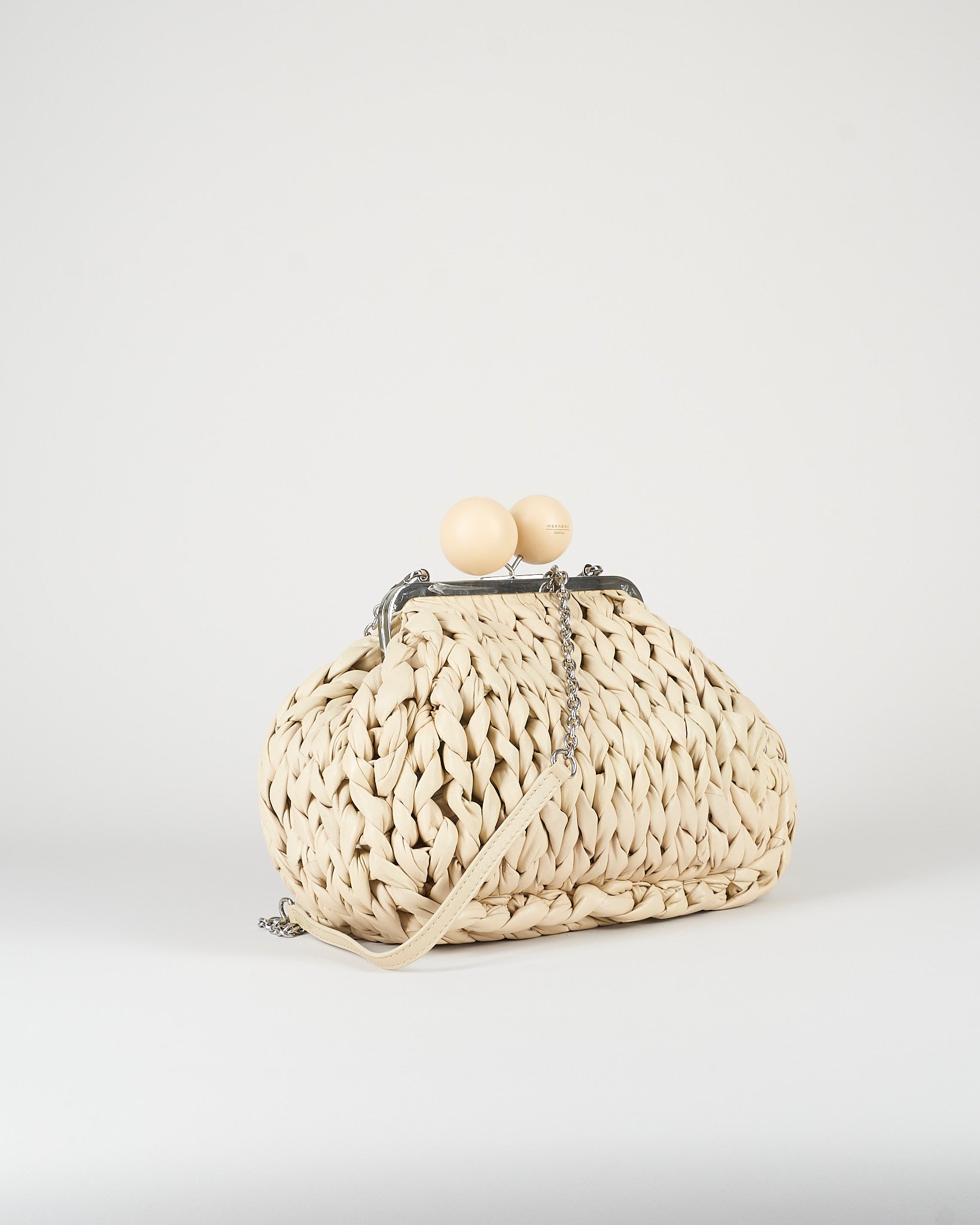 Borsa Pasticcino Bag Panna medium in nappa tricot WKALIBERO 1 MAX MARA WEEKEND 