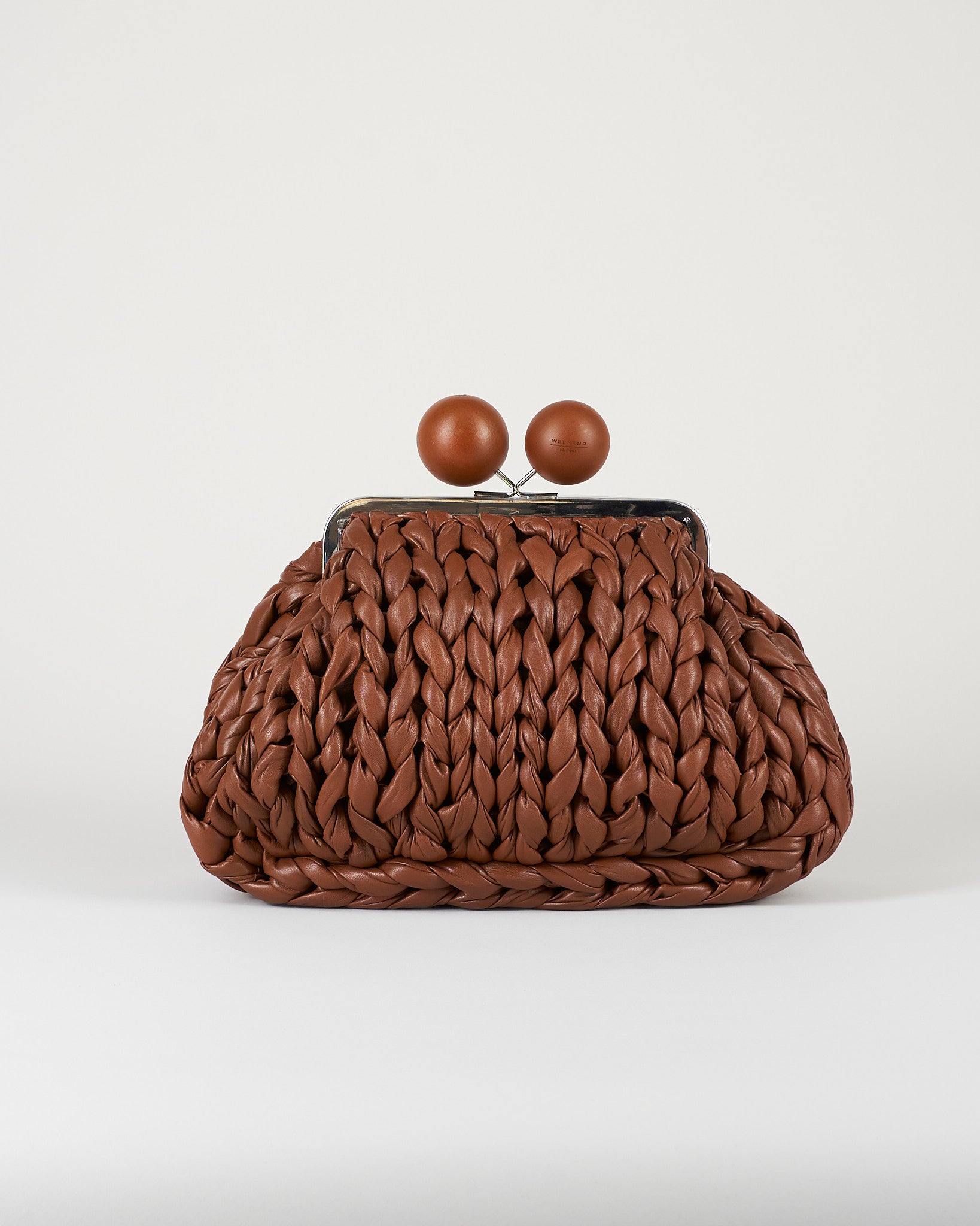 Borsa Pasticcino Bag Cuoio medium in nappa tricot WKALIBERO 3 MAX MARA WEEKEND 