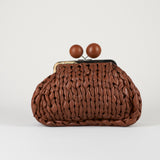 Borsa Pasticcino Bag Cuoio medium in nappa tricot WKALIBERO 3 MAX MARA WEEKEND 
