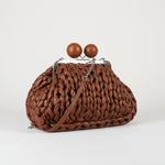 Borsa Pasticcino Bag Cuoio medium in nappa tricot WKALIBERO 3 MAX MARA WEEKEND 