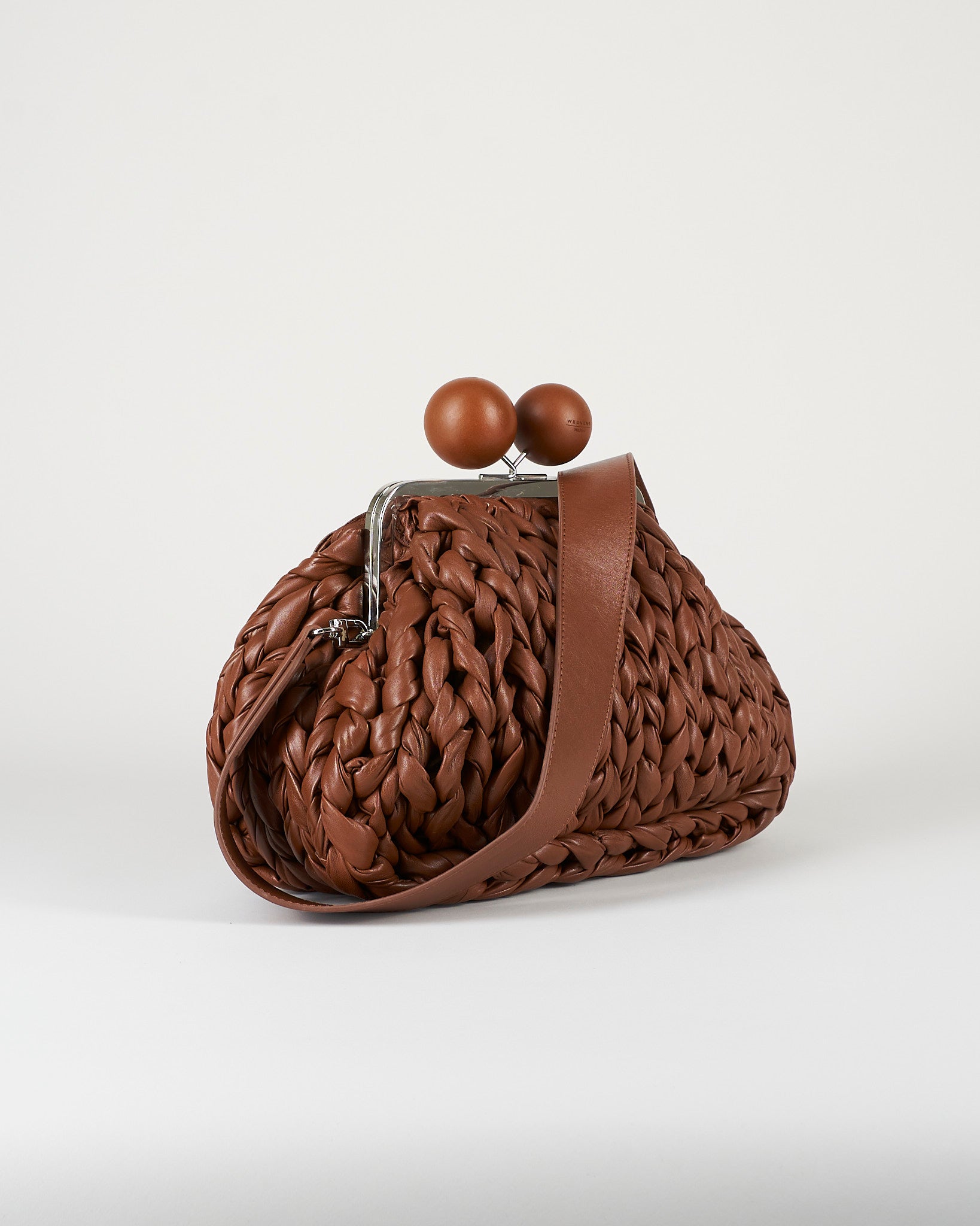Borsa Pasticcino Bag Cuoio medium in nappa tricot WKALIBERO 3 MAX MARA WEEKEND 