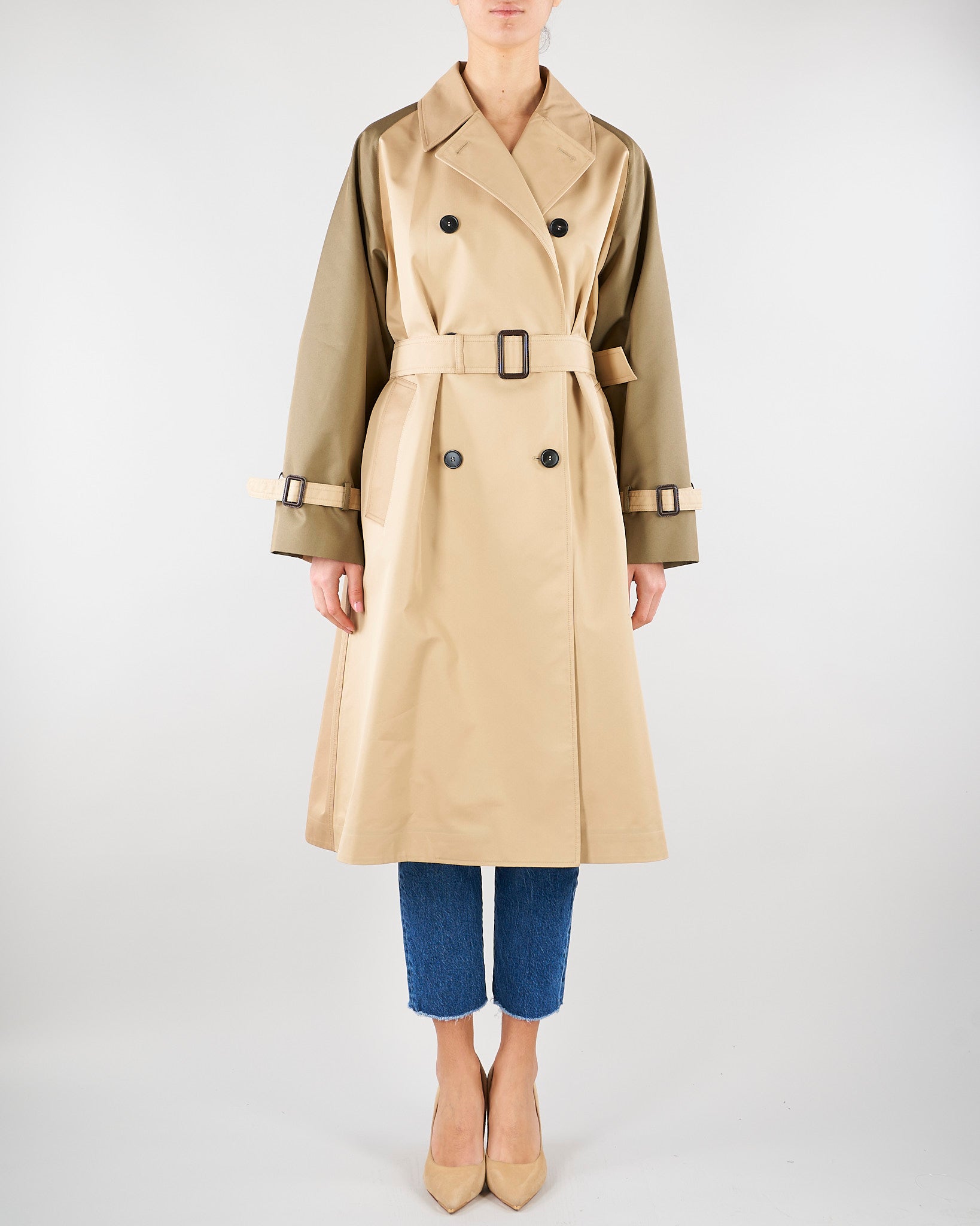 Trench beige reversibile in gabardina antigoccia WKDCANASTA 24 MAX MARA WEEKEND 