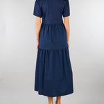 Abito a balze Blu in jersey di cotone WKDCAPSULA 5 MAX MARA WEEKEND 
