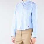 Camicia Azzurro in oxford di cotone a righe WKDCARTONE 1 MAX MARA WEEKEND 