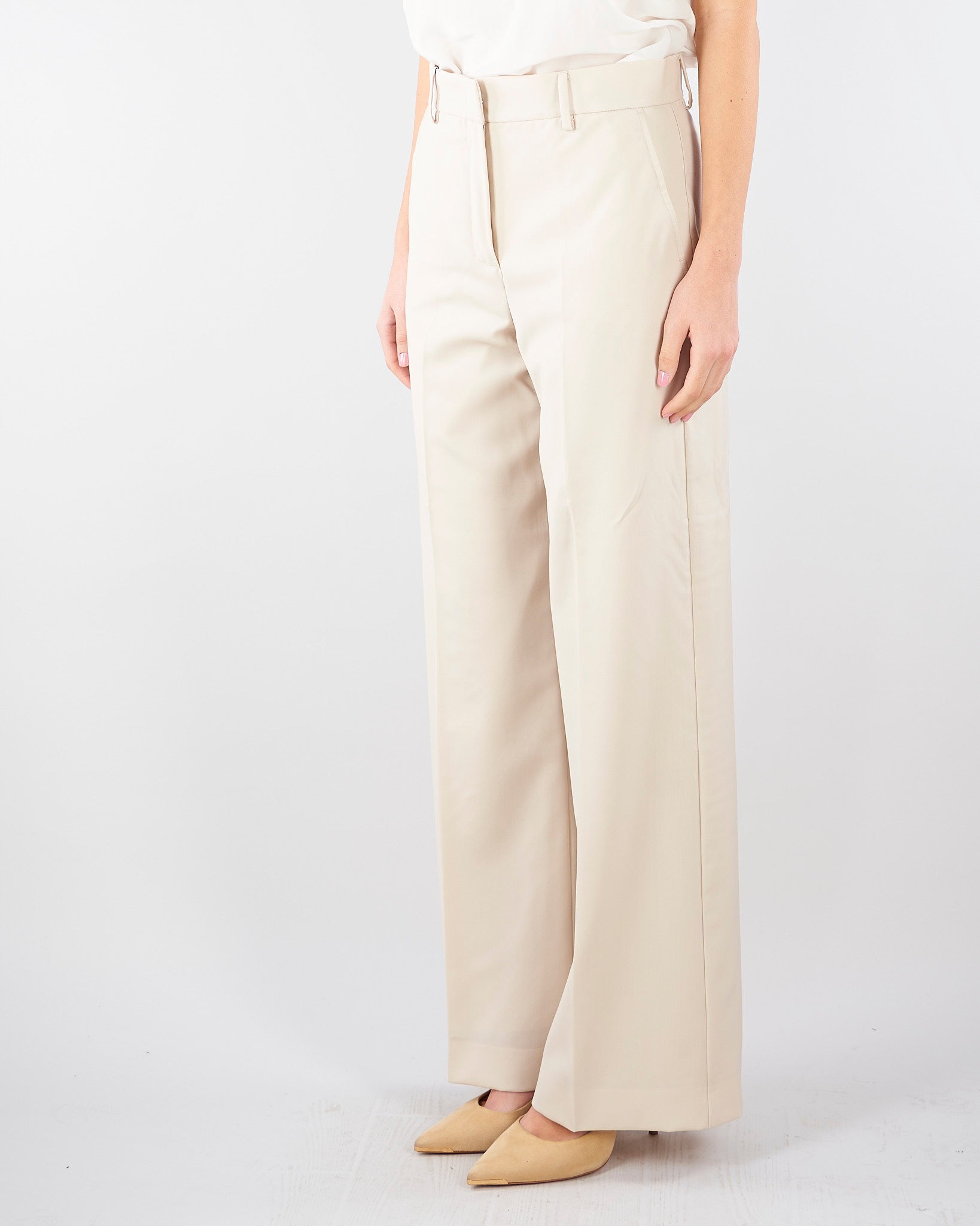 Pantalone palazzo Crema in lana stretch WKDCORONE 11 MAX MARA WEEKEND 