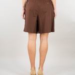 Bermuda Marrone in canvas di cotone e lino WKDECUBA 13 MAX MARA WEEKEND 