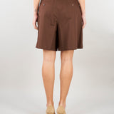 Bermuda Marrone in canvas di cotone e lino WKDECUBA 13 MAX MARA WEEKEND 