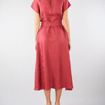 Abito midi Ciliegia in canvas di lino WKDESORDIO 34 MAX MARA WEEKEND 