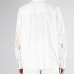Camicia Bianco in cotone con pizzo e ricami WKDFONTE 1 MAX MARA WEEKEND 