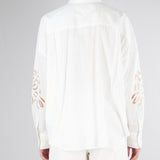 Camicia Bianco in cotone con pizzo e ricami WKDFONTE 1 MAX MARA WEEKEND 