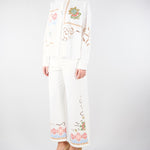 Camicia Bianco in cotone con pizzo e ricami WKDFONTE 1 MAX MARA WEEKEND 