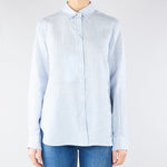 Camicia Celeste a righe in tela di lino WKDGIURATO 15 MAX MARA WEEKEND 