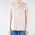 Camicia Rosa a righe in tela di lino WKDGIURATO 5 MAX MARA WEEKEND 