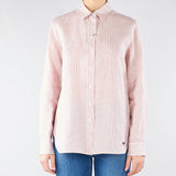 Camicia Rosa a righe in tela di lino WKDGIURATO 5 MAX MARA WEEKEND 
