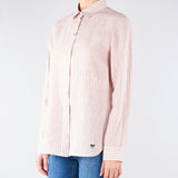 Camicia Rosa a righe in tela di lino WKDGIURATO 5 MAX MARA WEEKEND 