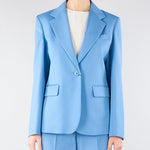 Blazer Azzurro in lana stretch WKDLAMINE 5 MAX MARA WEEKEND 
