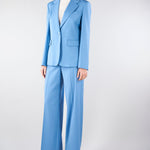 Blazer Azzurro in lana stretch WKDLAMINE 5 MAX MARA WEEKEND 