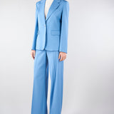 Blazer Azzurro in lana stretch WKDLAMINE 5 MAX MARA WEEKEND 