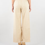 Jeans wide leg Crema in drill di cotone WKDMEDINA 12 MAX MARA WEEKEND 