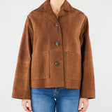 Giubbotto crop Cuoio in suede WKDPALCHI 1 MAX MARA WEEKEND 