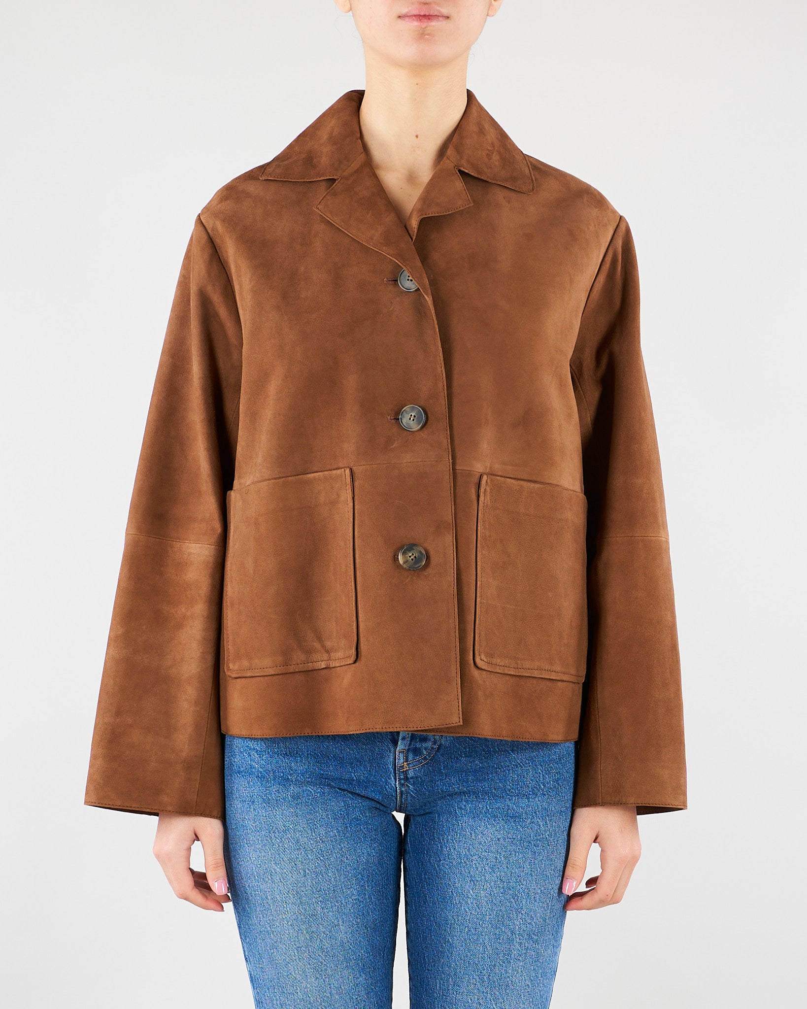 Giubbotto crop Cuoio in suede WKDPALCHI 1 MAX MARA WEEKEND 