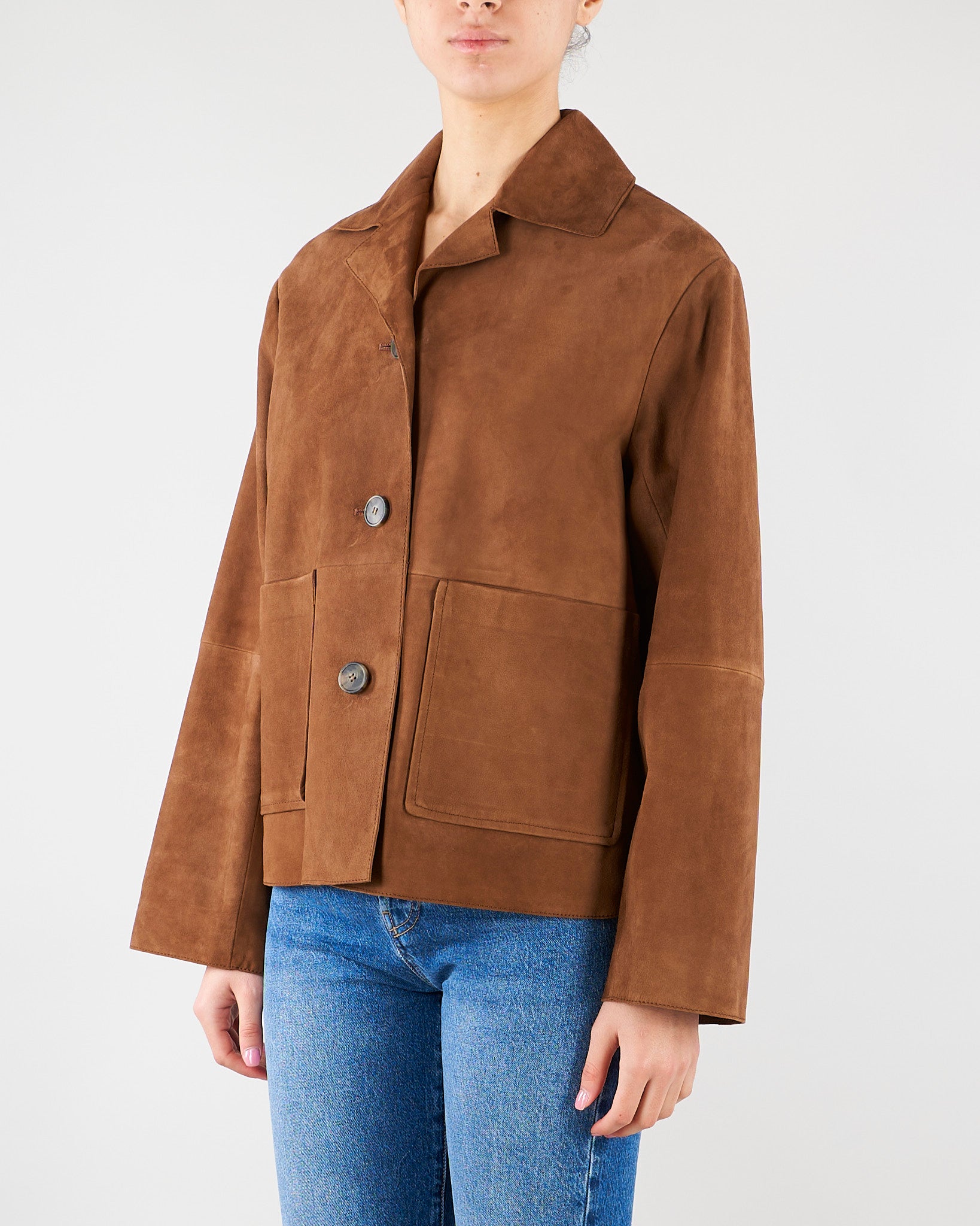 Giubbotto crop Cuoio in suede WKDPALCHI 1 MAX MARA WEEKEND 