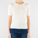 Maglia Bianco basic in filato di lino WKDPANCONE 1 MAX MARA WEEKEND 