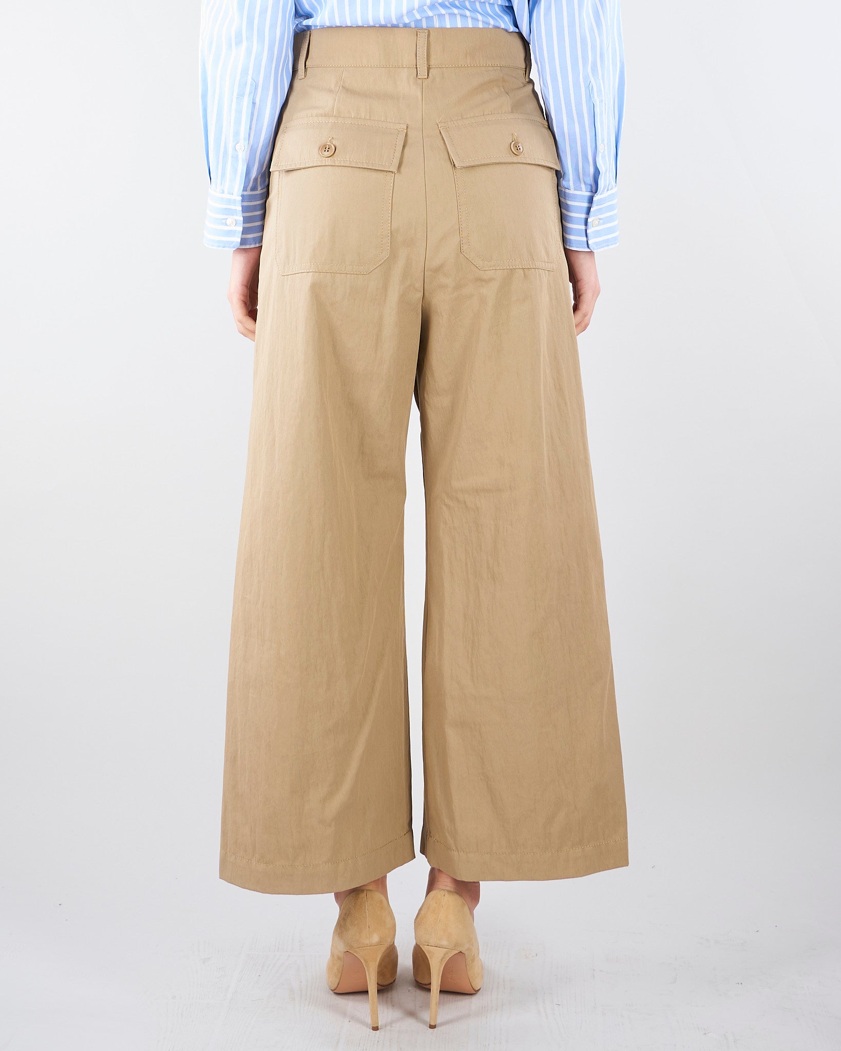 Pantalone Beige in gabardina WKDRONCO 2 MAX MARA WEEKEND 