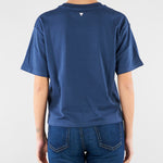 T-shirt Blu in jersey di cotone con stampa WKDSABATO 4 MAX MARA WEEKEND 