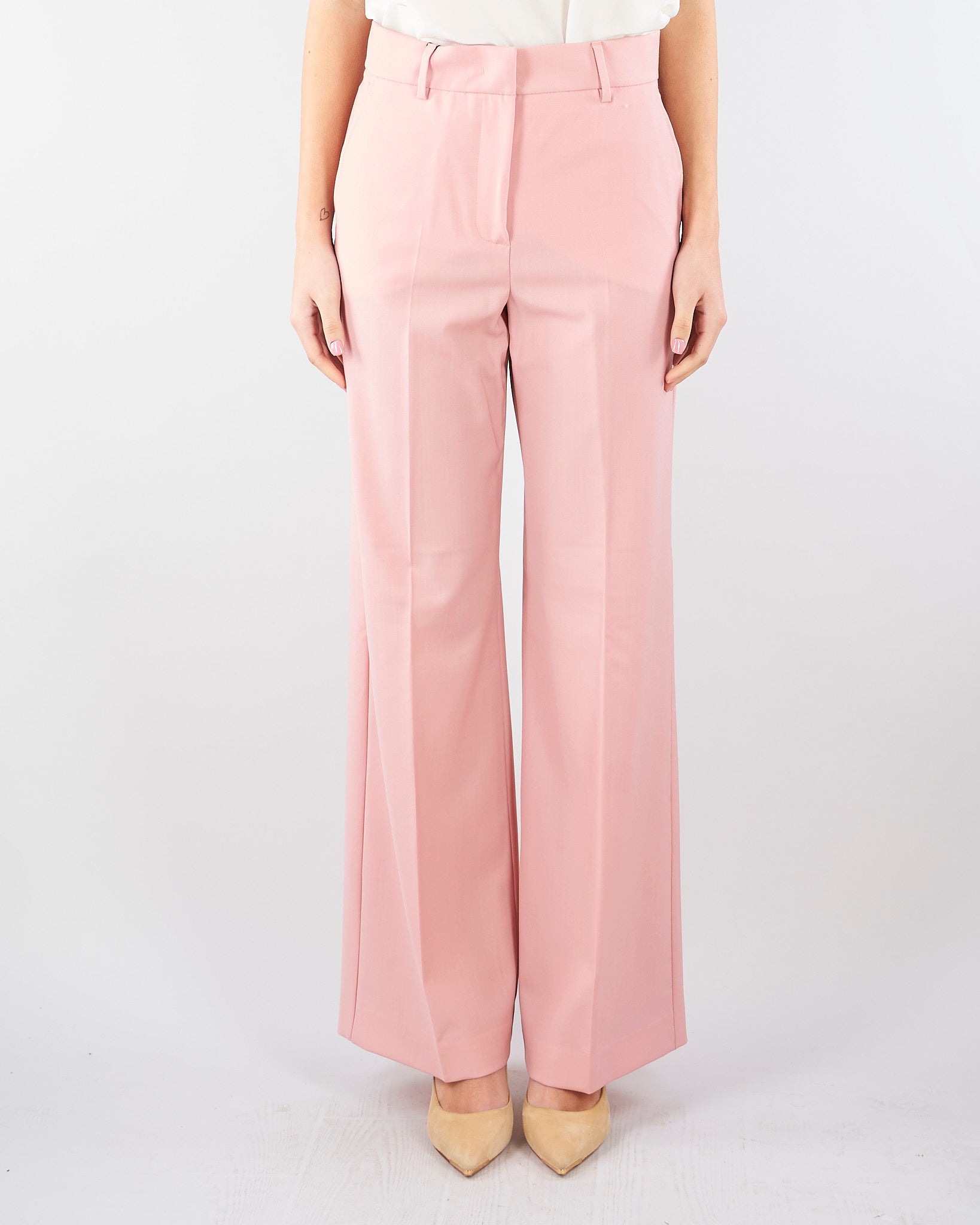 Pantalone palazzo Rosa in tela di lana WKDVISIVO 4 MAX MARA WEEKEND 