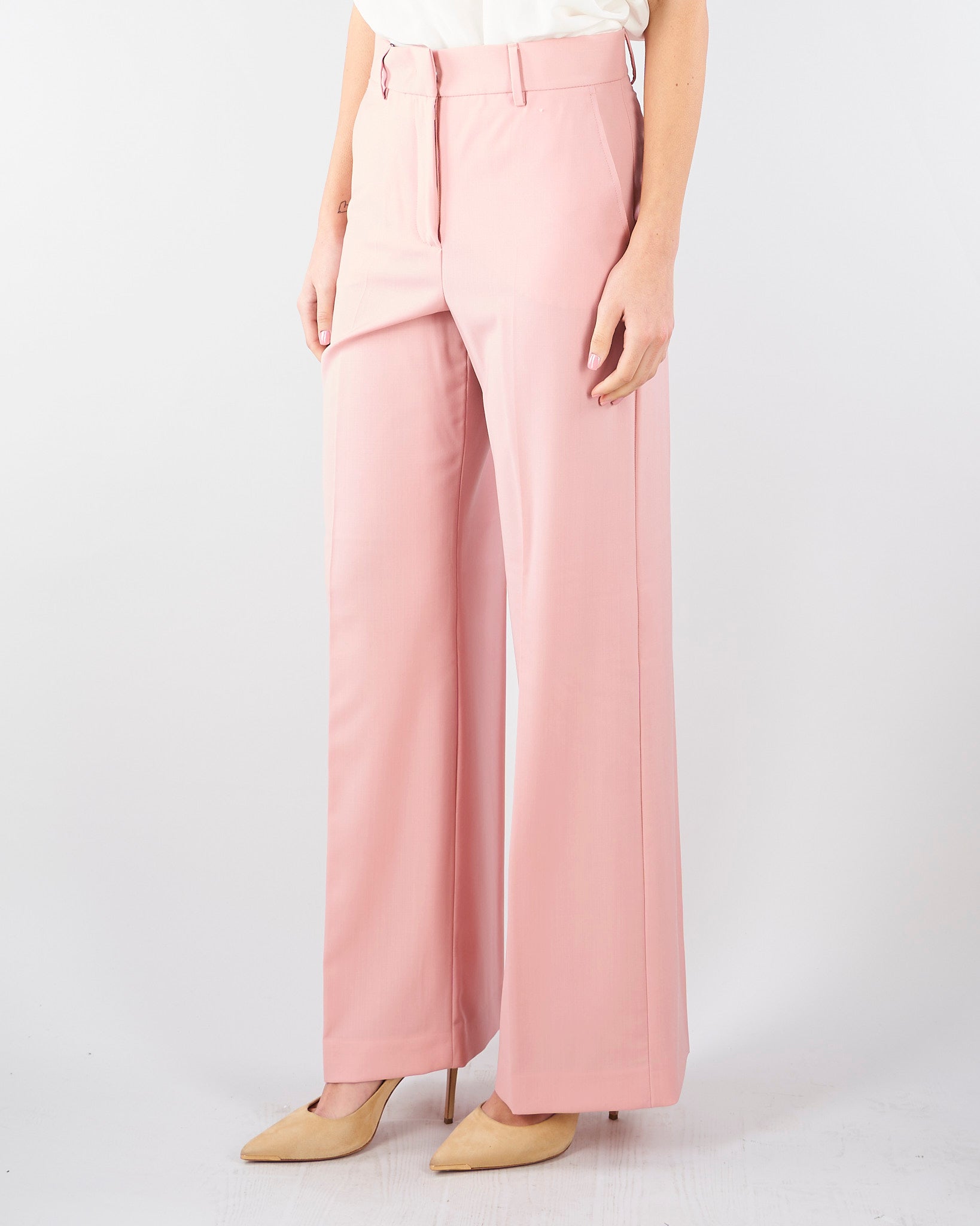Pantalone palazzo Rosa in tela di lana WKDVISIVO 4 MAX MARA WEEKEND 