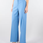 Pantalone palazzo Azzurro in tela di lana WKDVISIVO 5 MAX MARA WEEKEND 