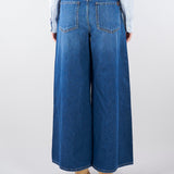 Jeans in denim di cotone con stampa logo WKDVORTICE 28 MAX MARA WEEKEND 