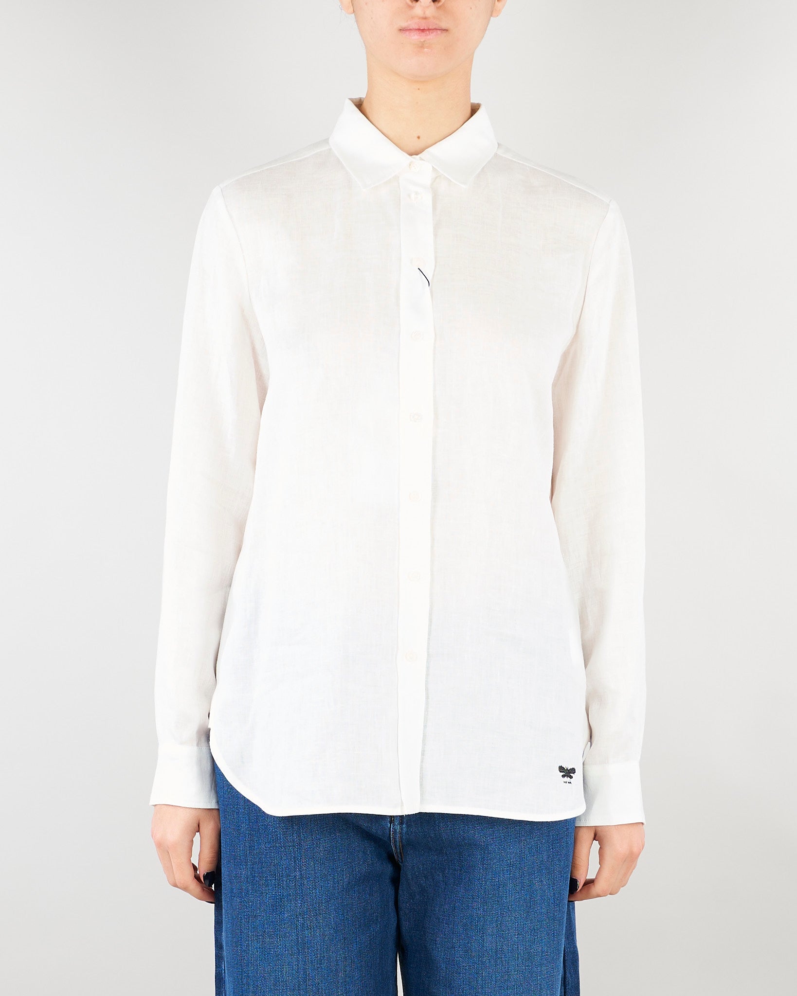 Camicia Bianco in tela di lino WKDWERNER 1 MAX MARA WEEKEND 