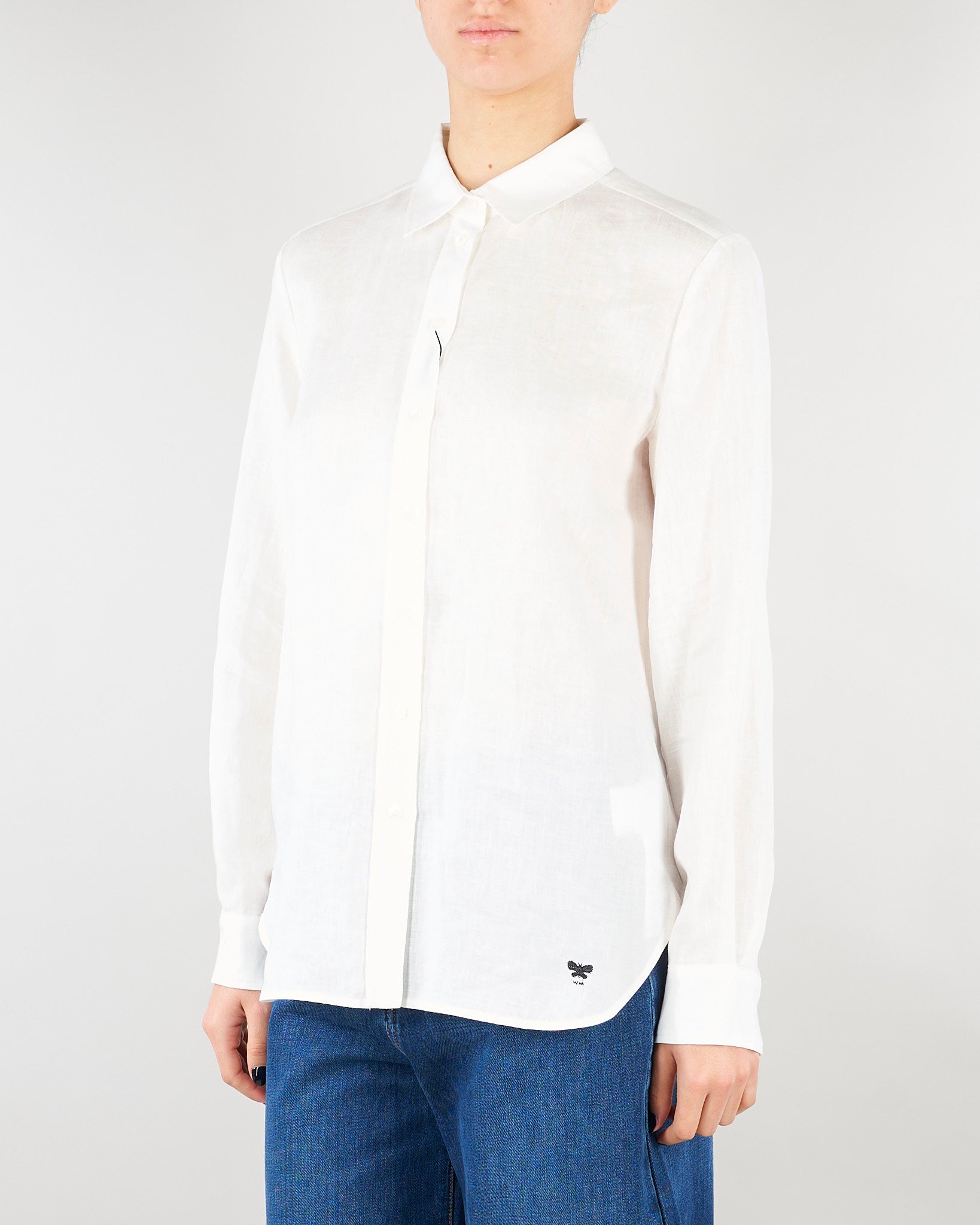 Camicia Bianco in tela di lino WKDWERNER 1 MAX MARA WEEKEND 