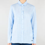 Camicia Celeste in tela di lino WKDWERNER 20 MAX MARA WEEKEND 